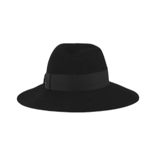 Ribbon-Trimmed Wide-Brim Hat
