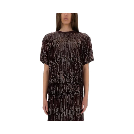 Sequin Short Sleeve Top
