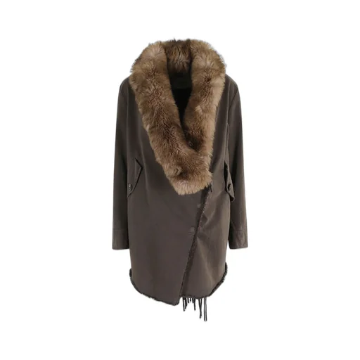 Fur-Trimmed Wool Jacket