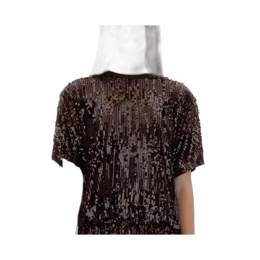 Sequin Short Sleeve Top