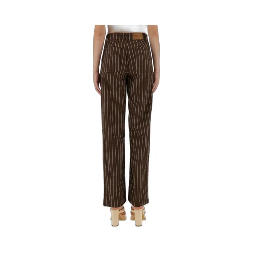 Pinstripe Wide Leg Jeans