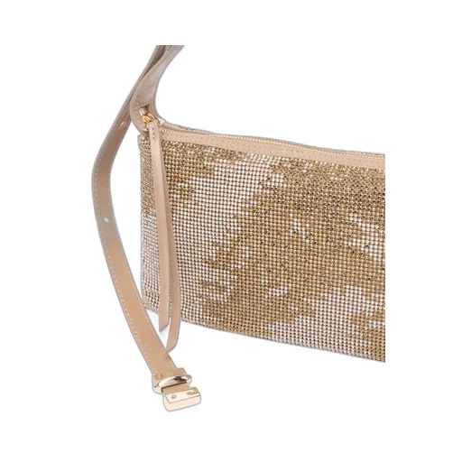 Zipped Embellished Shoulder Bag
