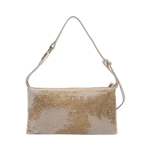 Zipped Embellished Shoulder Bag