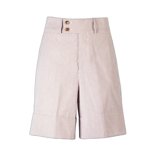 High-Waist Striped Shorts
