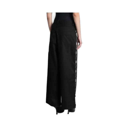 Embroidered Wide-Legged Pants