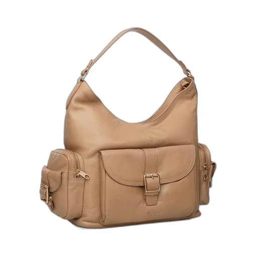 Hammered Calfskin Shoulder Bag