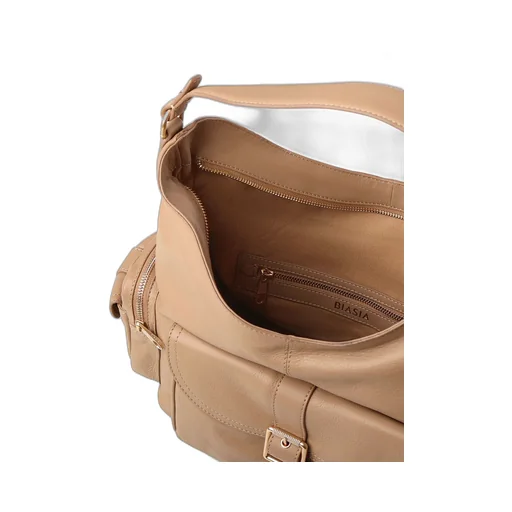 Hammered Calfskin Shoulder Bag