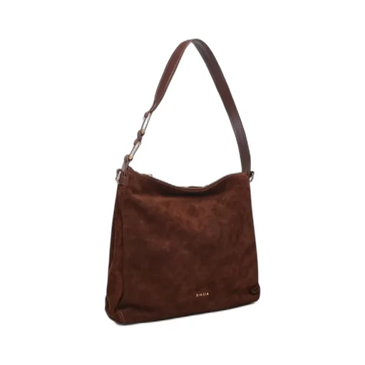 Suede Zip Shoulder Bag