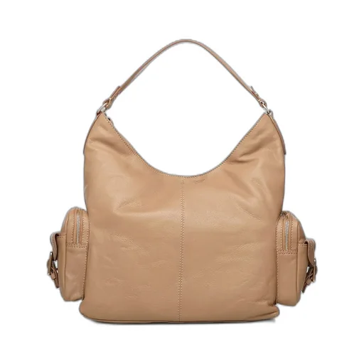 Hammered Calfskin Shoulder Bag