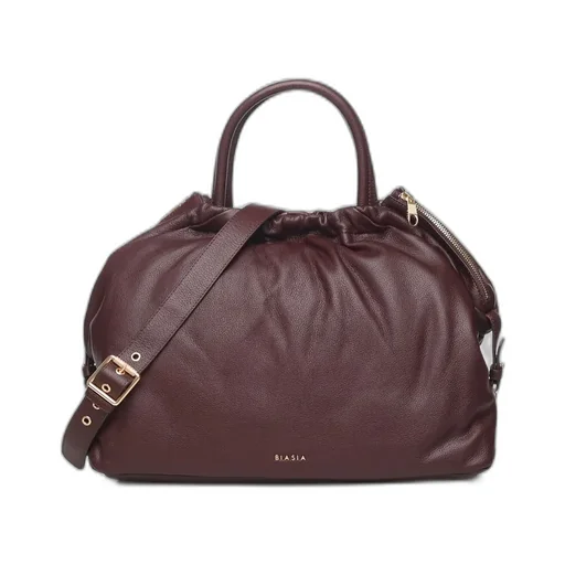 Drawstring Zip Shoulder Bag