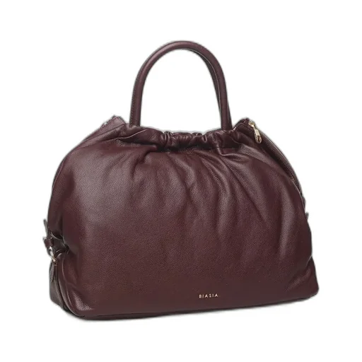 Drawstring Zip Shoulder Bag