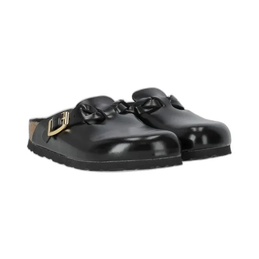 Boston Braided Buckled Clogs