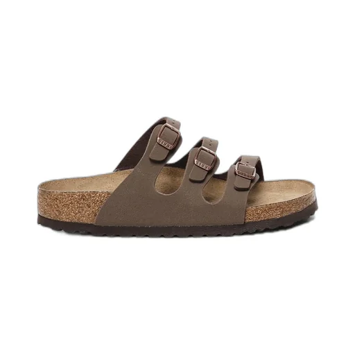 Trible-Strap Slip-On Sandals