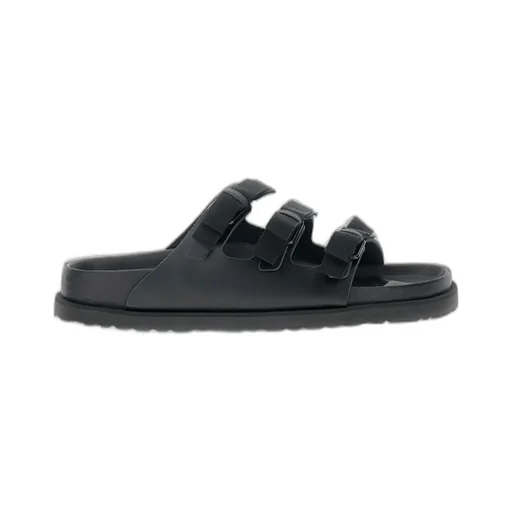 Triple-Strap Slip-On Sandals