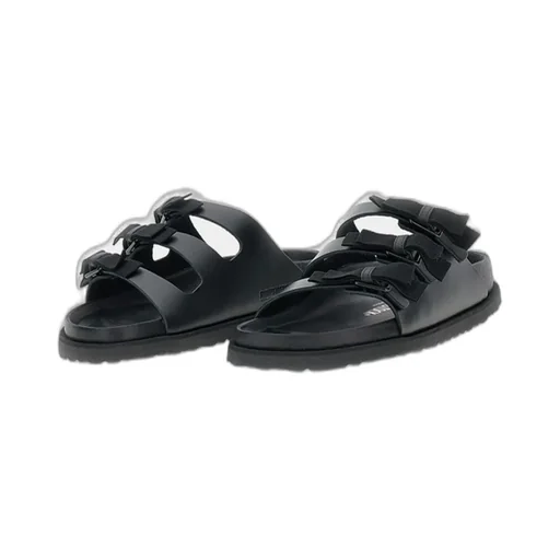 Triple-Strap Slip-On Sandals