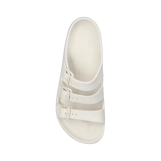 Trible-Buckle Slip-On Sandals