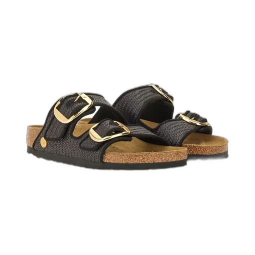 Double-Buckle Slip On Sandals