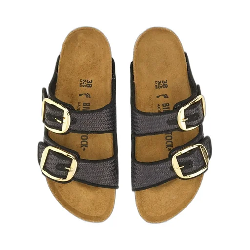 Double-Buckle Slip On Sandals