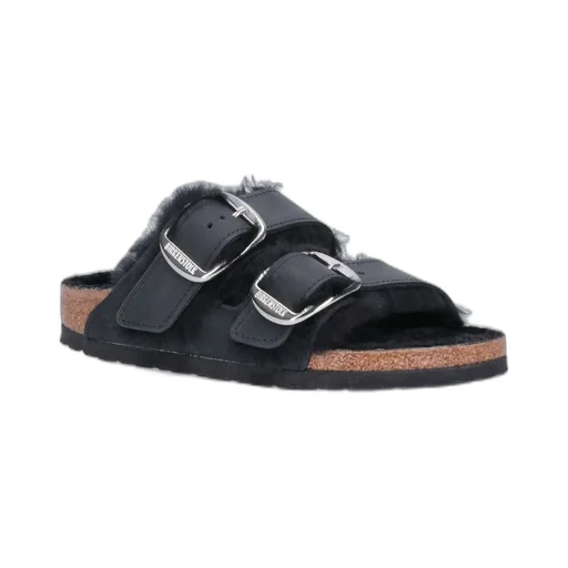 Arizona Big Buckle Shearling Sandals