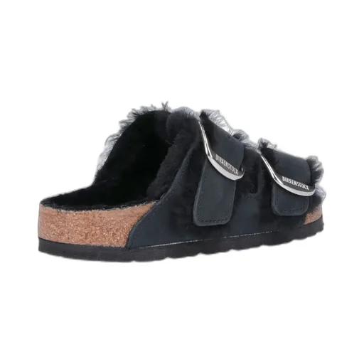 Arizona Big Buckle Shearling Sandals