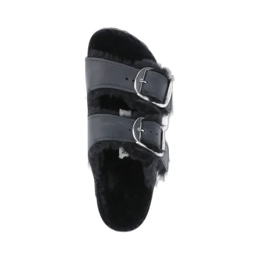Arizona Big Buckle Shearling Sandals