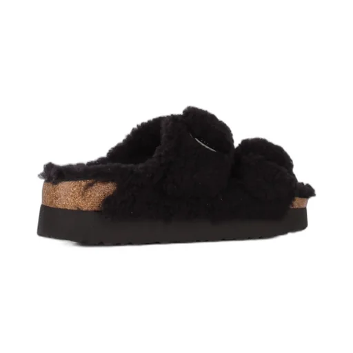 Arizona Big Buckle Shearling Sandals