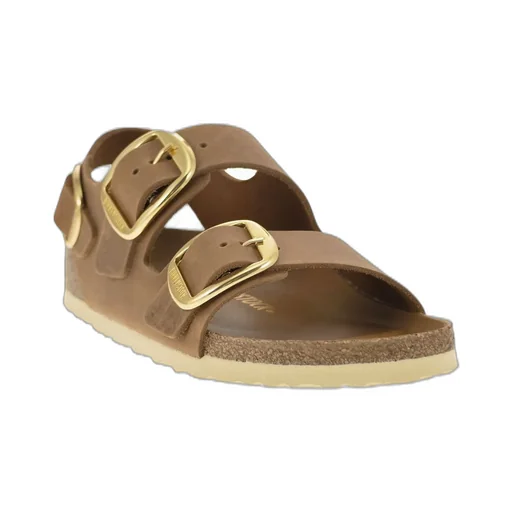 Milano Buckled Round-Toe Slingback Sandals
