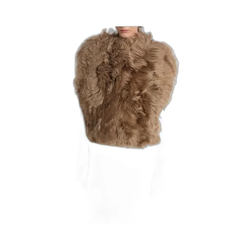 Sleeveless Buttoned Fur Jacket