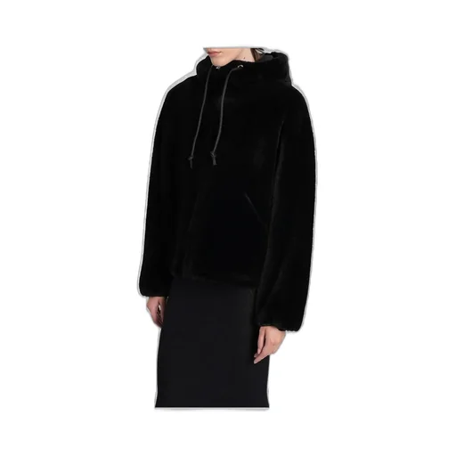 Hooded Reversible Zipped Fur Jacket