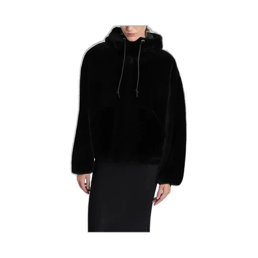 Hooded Reversible Zipped Fur Jacket