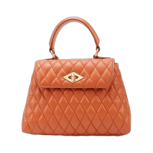 Chain-Linked Quilted Tote Bag