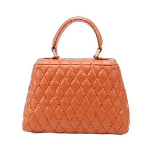 Chain-Linked Quilted Tote Bag