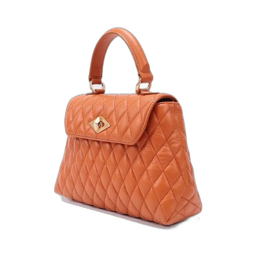 Chain-Linked Quilted Tote Bag