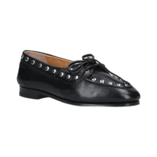 Plume Stud Embellished Loafers