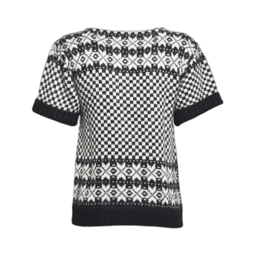 Checked Short-Sleeved Jumper