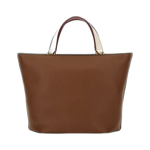 Logo Embossed Top Handle Bag
