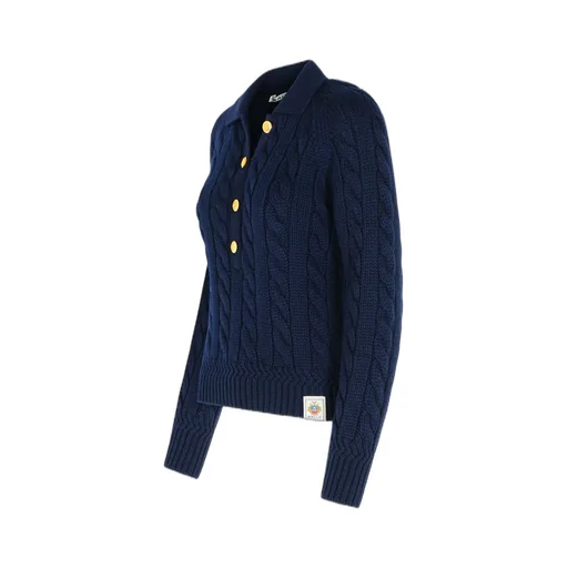 Logo Patch Buttoned Jumper