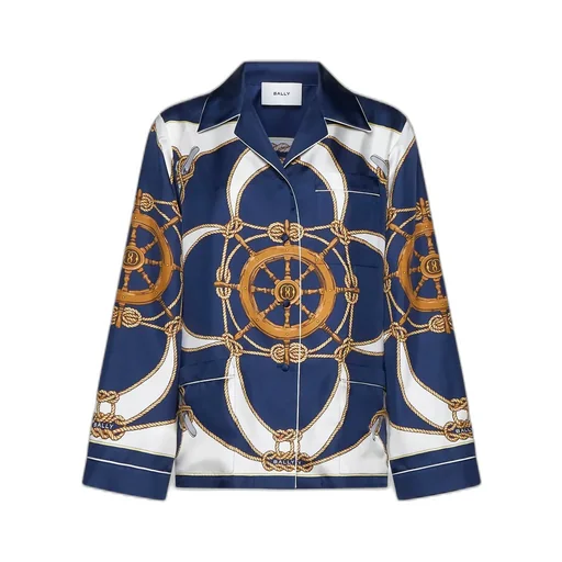 Graphic-Printed Button-Up Shirt