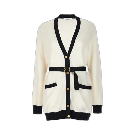 Logo Jacquard Two-Toned Cardigan