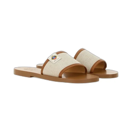 Logo Patch Open-Toe Slides
