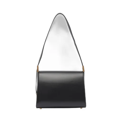 Logo Plaque Foldover-Top Shoulder Bag