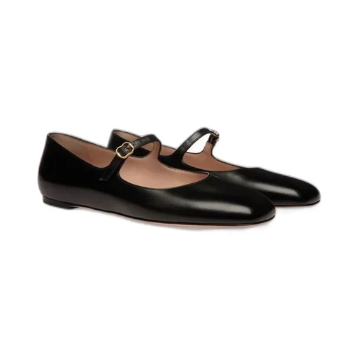 Square Toe Buckle-Strap Shoes