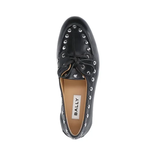 Plume Stud Embellished Loafers