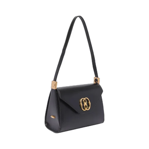 Logo Plaque Foldover-Top Shoulder Bag