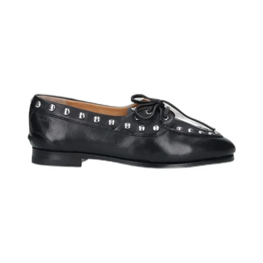 Plume Stud Embellished Loafers