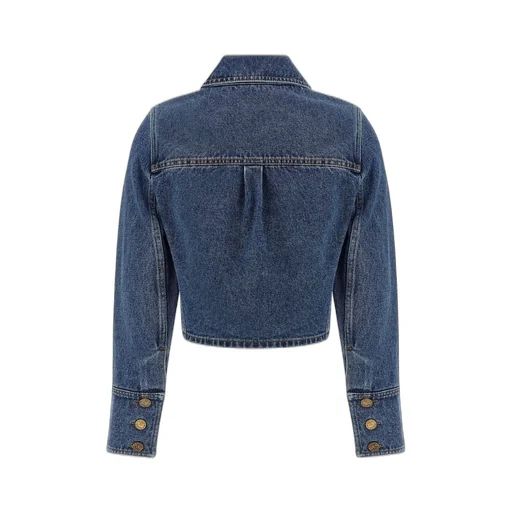 Cropped Faded Denim Jacket