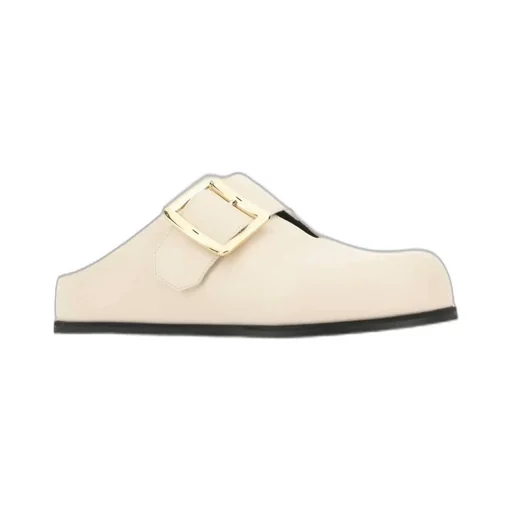 Buckle-Detailed Slip-On Slippers
