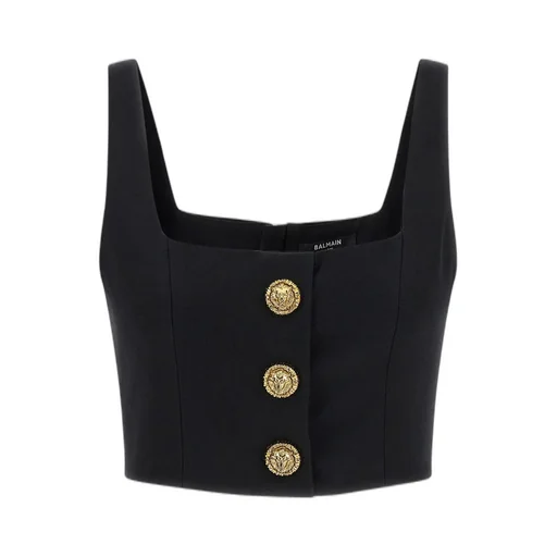 Buttoned Cropped Top