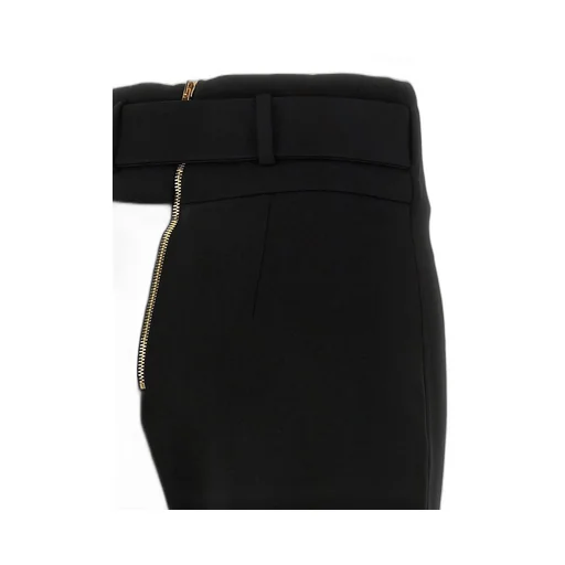 Belted Stretch Trousers