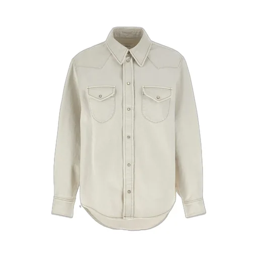 Long-Sleeved Denim Shirt